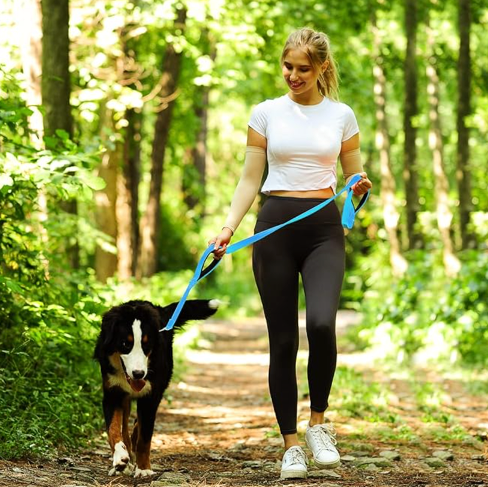 DuoGrip™ – Laisse Double Poignée Confort Anti-Choc