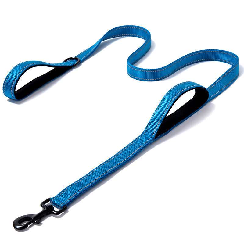 DuoGrip™ – Laisse Double Poignée Confort Anti-Choc